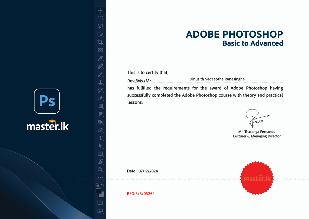 Adobe Photoshop Certification master.lk